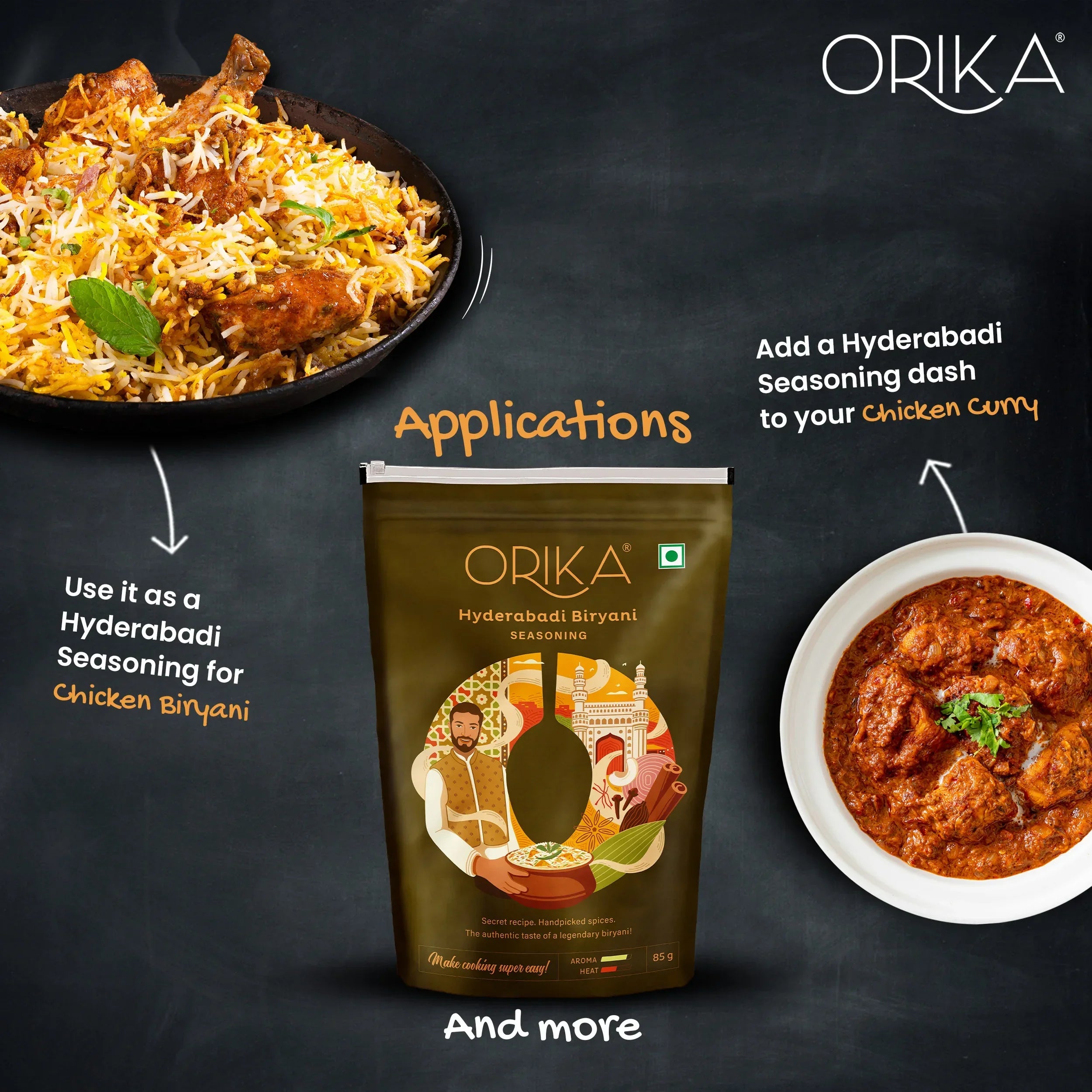 Orika Mint, Tandoori & Biryani Combo (Pack of 3) - Orika Spices India